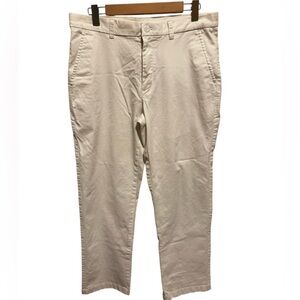 Roundtree & Yorke Casuals White Mens Slacks Pants Front Back Pockets Sz 34x30